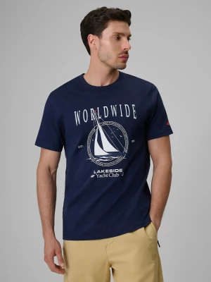 Obrázek produktu T-shirt regular s potiskem pánský - tmavě modrý 4F