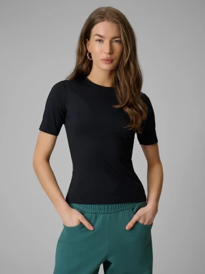 Obrázek produktu T-shirt slim hladký dámský - černý 4F