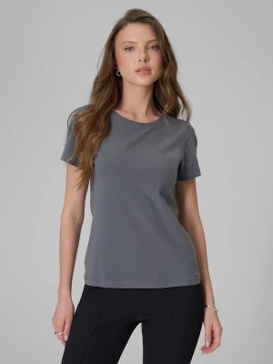 Obrázek produktu T-shirt slim hladký dámský - šedý 4F