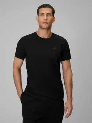 Obrázek produktu T-shirt slim hladký pánský - černý 4F