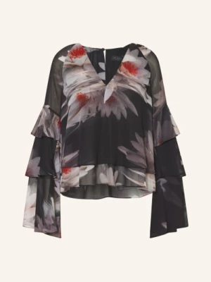 Obrázek produktu Ted Baker Blůza Jarlah S Volánky tmavě šedá / neonově oranžová / zelená
