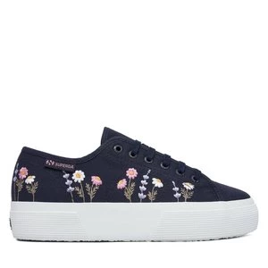 Obrázek produktu Tenisky Superga 3740 Platform Flower Embroidery Leggera S5138TW Tmavomodrá