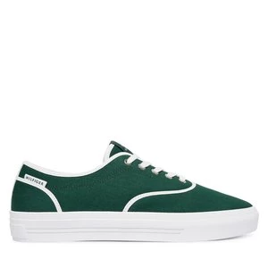 Obrázek produktu Tenisky Tommy Hilfiger Th Vulc Cup Long Lace Canvas FM0FM05874 Zelená