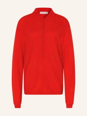 Obrázek produktu The Frankie Shop Pletené Polo Tričko Tala S Lnem červená