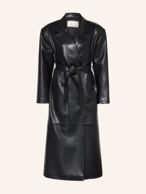 Obrázek produktu The Frankie Shop Trenchcoat Tina V Koženém Vzhledu černá