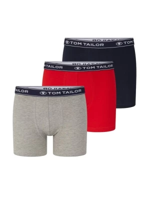 Obrázek produktu TOM TAILOR Boxerky  tmavě modrá / šedý melír / červená / bílá