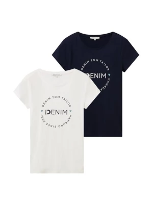 Obrázek produktu TOM TAILOR DENIM Tričko  námořnická modř / opálová / broskvová / offwhite