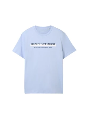 Obrázek produktu TOM TAILOR DENIM Tričko  světlemodrá / tmavě modrá / bílá
