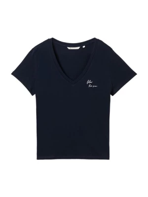 Obrázek produktu TOM TAILOR DENIM Tričko  tmavě modrá / bílá