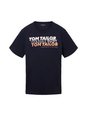 Obrázek produktu TOM TAILOR Tričko  námořnická modř / tmavě šedá / oranžová / bílá