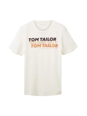 Obrázek produktu TOM TAILOR Tričko  písková / oranžová / černá / offwhite