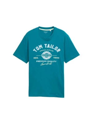 Obrázek produktu TOM TAILOR Tričko  tyrkysová / bílá