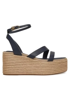 Obrázek produktu Tommy Hilfiger Espadrilky Ankle Strap Leather Platform FW0FW08497 Tmavomodrá