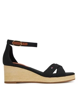 Obrázek produktu Tommy Hilfiger Espadrilky Flag Criss-Cros Mid Wedge Espad FW0FW08481 Černá