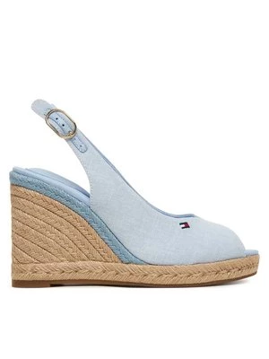 Obrázek produktu Tommy Hilfiger Espadrilky Flag High Wedge Espad Slingback FW0FW09343 Světle modrá