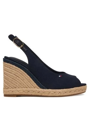 Obrázek produktu Tommy Hilfiger Espadrilky Flag High Wedge Espad Slingback FW0FW09343 Tmavomodrá