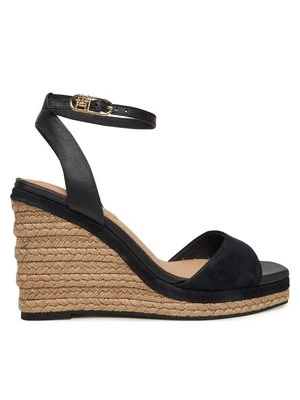 Obrázek produktu Tommy Hilfiger Espadrilky Leather & Suede High Wedge Espad FW0FW08803 Černá