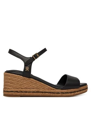 Obrázek produktu Tommy Hilfiger Espadrilky Mid Wedge Espad Leather FW0FW09340 Černá