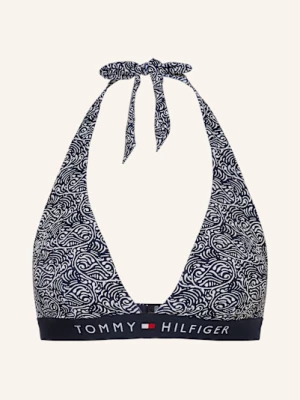 Obrázek produktu Tommy Hilfiger Horní Díl Bikin Se Zavazováním Okolo Krku tmavě modrá / bílá