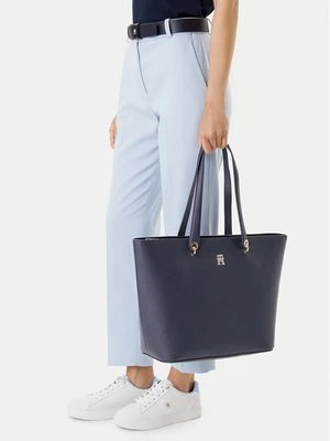 Obrázek produktu Tommy Hilfiger Kabelka Emblem Shopper AW0AW15178 Tmavomodrá
