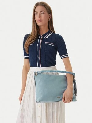 Obrázek produktu Tommy Hilfiger Kabelka Th Statement Leather Bag Suede AW0AW18402 Světle modrá