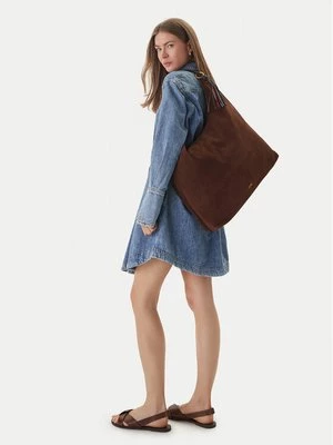 Obrázek produktu Tommy Hilfiger Kabelka Th Statement Leather Hobo Suede AW0AW18403 Hnědá