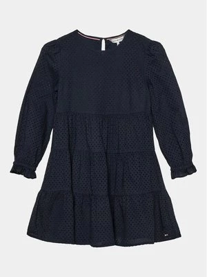Obrázek produktu Tommy Hilfiger Každodenní šaty Broderie Anglaise KG0KG07779 D Modrá Regular Fit