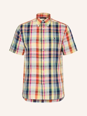 Obrázek produktu Tommy Hilfiger Košile S Krátkým Rukávem, Regular Fit, S Lnem oranžová / růžová / žlutá