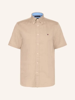 Obrázek produktu Tommy Hilfiger Košile S Krátkým Rukávem Regular Fit S Lnem světle hnědá