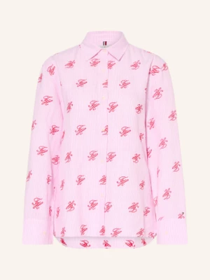 Obrázek produktu Tommy Hilfiger Košile S Lnem růžová / tmavě červená / bílá