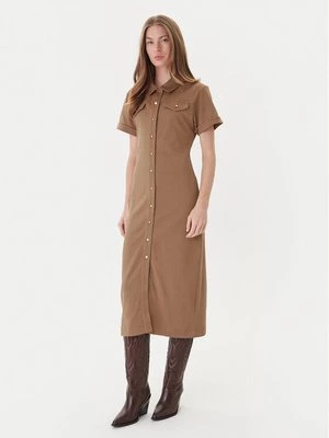 Obrázek produktu Tommy Hilfiger Košilové šaty Gold Button WW0WW44617 Hnědá Regular Fit