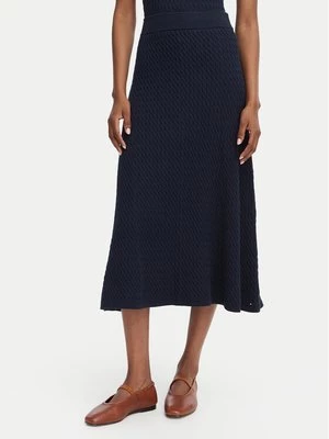 Obrázek produktu Tommy Hilfiger Midi sukně Cable Fine WW0WW49614 Tmavomodrá Regular Fit
