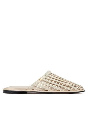 Obrázek produktu Tommy Hilfiger Nazouváky Hilfiger Leather Mix Flat Mule FW0FW09280 Krémová