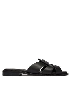 Obrázek produktu Tommy Hilfiger Nazouváky Leather Crest Square Toe Sandals FW0FW09126 Černá