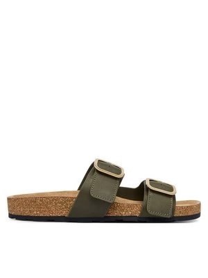 Obrázek produktu Tommy Hilfiger Nazouváky Leather Double Strap Cork Sandals FW0FW09118 Zelená