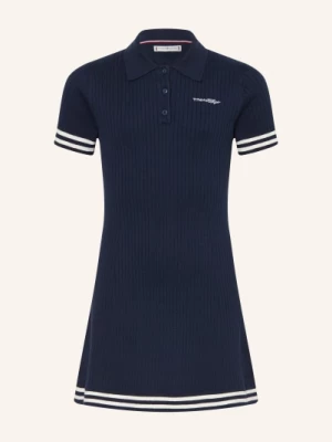 Obrázek produktu Tommy Hilfiger Pletené Polo Šaty tmavě modrá / bílá