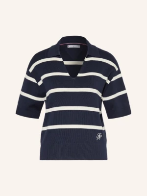Obrázek produktu Tommy Hilfiger Pletené Tričko tmavě modrá / bílá