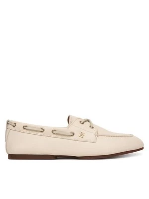 Obrázek produktu Tommy Hilfiger Polobotky Th Sleek Leather Boat Shoe FW0FW09148 Écru Krémová