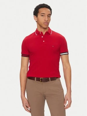 Obrázek produktu Tommy Hilfiger Polokošile Flag Cuff MW0MW38458 Červená Slim Fit