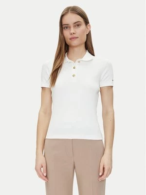 Obrázek produktu Tommy Hilfiger Polokošile Slim Gold Button Polo Ss WW0WW45436 Bílá Regular Fit