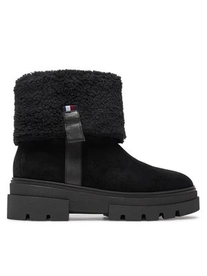 Obrázek produktu Tommy Hilfiger Polokozačky Faux Fur Suede Roll-Down Boot FW0FW08158 Černá