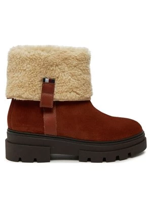 Obrázek produktu Tommy Hilfiger Polokozačky Faux Fur Suede Roll-Down Boot FW0FW08158 Hnědá