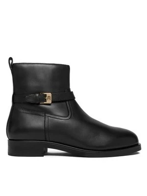 Obrázek produktu Tommy Hilfiger Polokozačky Th Buckle Riding Leather Bootie FW0FW08781 Černá