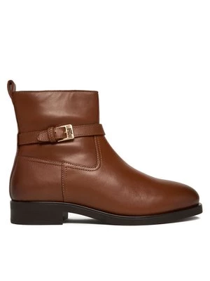 Obrázek produktu Tommy Hilfiger Polokozačky Th Buckle Riding Leather Bootie FW0FW08781 Hnědá