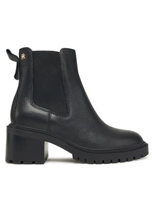 Obrázek produktu Tommy Hilfiger Polokozačky Th Leather Chelsea Cleated Heel FW0FW08774 Černá