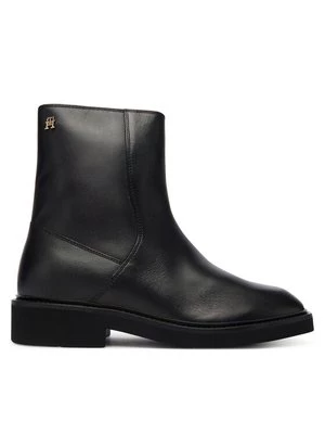 Obrázek produktu Tommy Hilfiger Polokozačky Th Square Toe Leather Bootie FW0FW09046 Černá