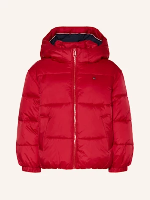 Obrázek produktu Tommy Hilfiger Prošívaná Bunda S Odnímatelnou Kapucí červená