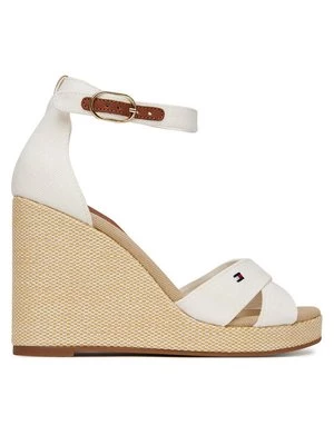 Obrázek produktu Tommy Hilfiger Sandály Flag High Wedge Espad Crisscross FW0FW08661 Écru