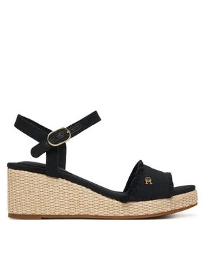 Obrázek produktu Tommy Hilfiger Sandály Mid Woven Wedge Espad Fringe FW0FW09470 Černá