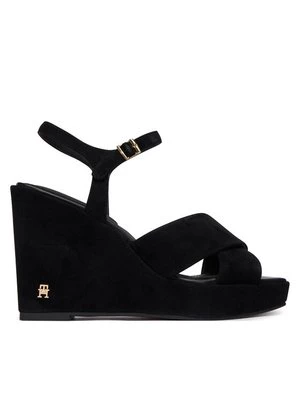 Obrázek produktu Tommy Hilfiger Sandály Suede Wrapped High Wedge FW0FW09218 Černá